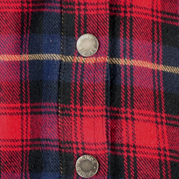 Gander Mountain Guide Series Fleece Lined Jacket Shacket Womens Size M Red Blue - Picture 4 of 6